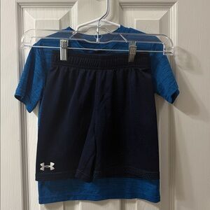 Boys Under Armour dry fit tee & short set